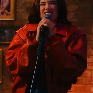 Ella Bright TV Series Off Campus 2026 Hannah Wells Cherry Pie Red Bomber Jacket