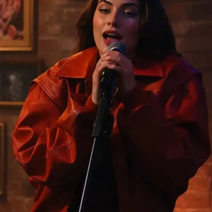 Ella Bright TV Series Off Campus 2026 Hannah Wells Cherry Pie Red Bomber Jacket Men and Women