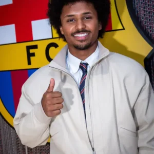 FC Barcelona Karim Adeyemi Cream Jacket