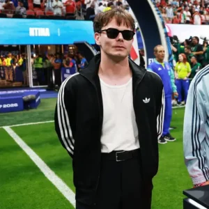 FIFA Word Cup Semifinal 2026 Charlie Heaton England VS Argentina Match Black Adidas Track Jacket