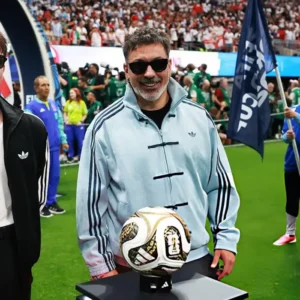 FIFA Word Cup Semifinal 2026 Ezequiel Lavezzi England VS Argentina Match Ligth Blue Adidas Chinese Style Jacket