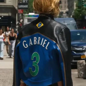 FIFA World Cup 2026 Brasil Team Gabrielle Figueiredo Moto Leather Jacket