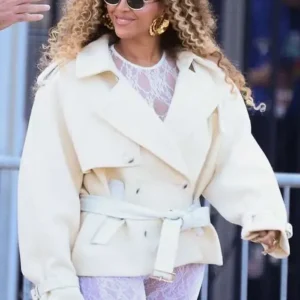 FIFA World Cup 2026 Final Beyonce Cream Wool Trench Coat Sale