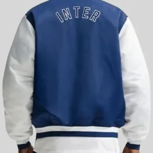 Fanatics Fest NYC 2026 Inter Milan Blue Satin Varsity Jacket For Men and Women