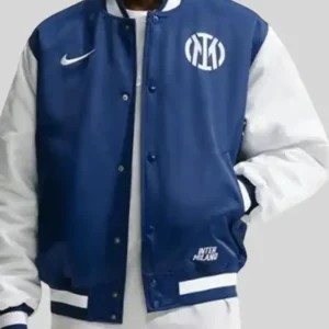 Fanatics Fest NYC 2026 Inter Milan Blue Satin Varsity Jacket Sale