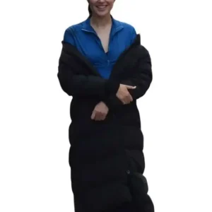 Gal Gadot The Runner 2026 Maia Marten Black Puffer Coat