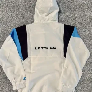 Game One LETS GO Flashback Friday Custom Starter Hodded White Jacket