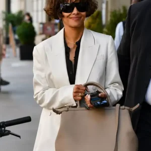 Halle Berry New York City 2026 White Oversized Blazer