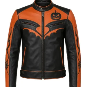 Halloween Pumpkin Handmade Orange and Black Jacket
