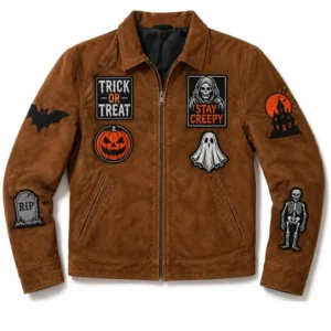 Halloween Vintage Brown Horror Jacket