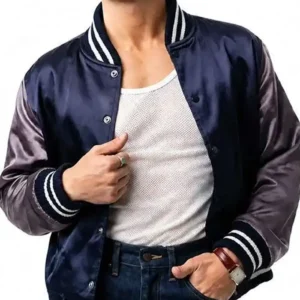 Igby Rigney The Shards S01 Bret Easton Ellis Navy Blue Varsity Jacket