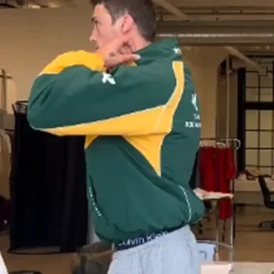 Intra South Africa Green and Yellow Lightweight Bomber Jacket
