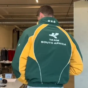 Intra Team South Africa Green and Yellow Lightweight Bomber Jacket