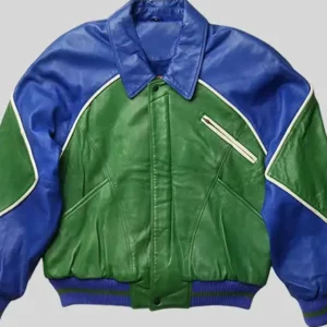 JAŸ-Z 30 Yankee Stadium Swizz Beatz 1991 Pelle Pelle World Peace Leather Jacket