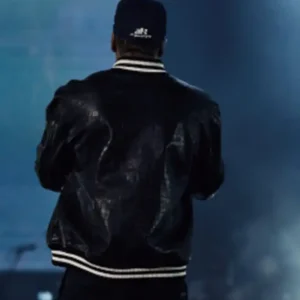 JAy-Z 30th anniversary 2026 Yankees Stadium Performance Black Leather Bomber Jacket For Men and Women
