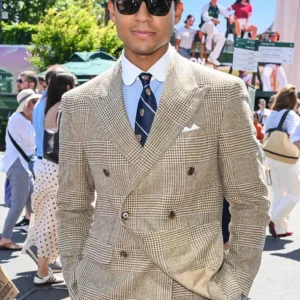 Jaafar Jackson 2026 Wimbledon Tennis Championships Checkered Blazer For Men