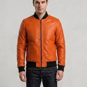 Jack O Lantern Pumpkin Halloween Cosplay Orange Leather Jacket