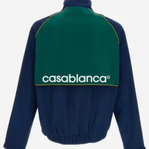 Jeff Hamilton Casablanca Paris Navy & Green Check Applique Windbreaker Tracksuit Sale