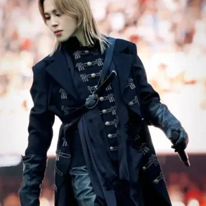 Jimin Dior Arirang Paris Tour Black Wool Coat