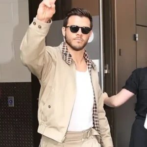 Jimmy Tatro ABC Studios 2026 Beige Harrington Jacket