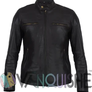 Johnny Depp Distressed Brown Leather Jacket Front