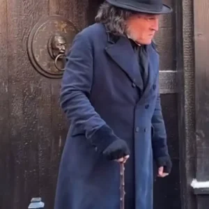 Johnny Depp Movie Ebenezer A Christmas Carol 2026 Ebenezer Scrooge Black Trench Coat For Sale