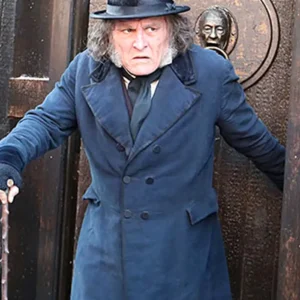Johnny Depp Movie Ebenezer A Christmas Carol 2026 Ebenezer Scrooge Black Trench Coat Sale