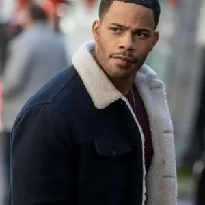 Jordan Calloway Fire Country 2026 Jake Crawford Shearling Wool Jacket