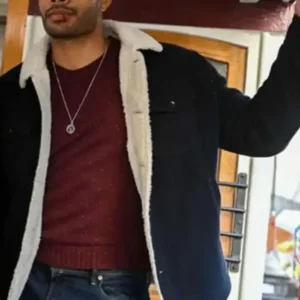 Jordan Calloway Fire Country 2026 Jake Crawford Shearling Wool Jacket Sale