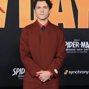 LA 2026 World Premiere Spider-Man Brand New Day Tom Holland Maroon Suit For Men