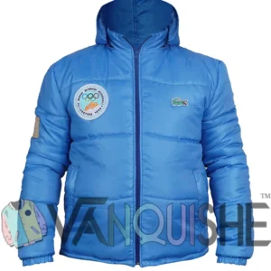 Lacoste x Olympic Heritage Cortina Blue Puffer Jacket Front
