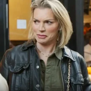 Lindsay Hubbard In the City 2026 Black Leather Jacket