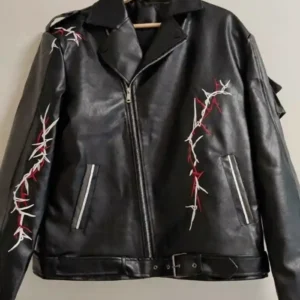 Love and Deepspace Video Game Halloween Costume Black Leather Jacket For Men