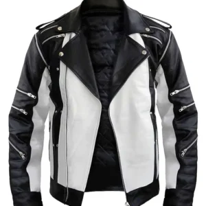 MJ Thriller Black and White Leather Jacket