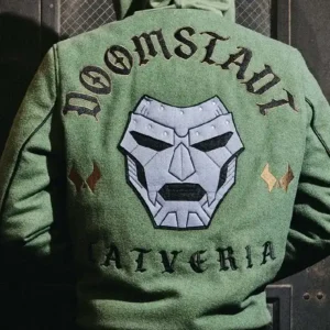 Marvel Doctor Doom Army Hooded Varsity Jacket