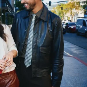 Matthew Broome Movie Your Fault London Black Leather Jacket