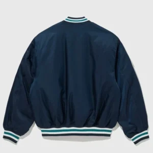 NEW ERA MLB Seattle Mariners Navy Blue Satin Authentic Stadium Jacket