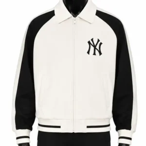 NY Yankees Blocking Varsity White And Black Jacket