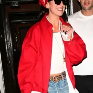 NYC 2026 Dua Lipa Red Jacket