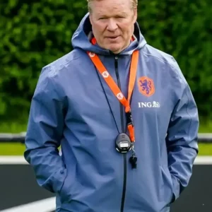 Netherlands Ronald Koeman Training Session Blue Jacket For Men and Women