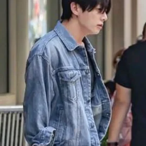 New York City 2026 BTS Member Jungkook Calvin Klein Blue Denim Jacket