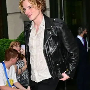 New York City 2026 Graham Campbell Black Asymmetrical Biker Leather Jacket