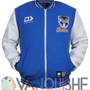 New Zealand Warriors Dynasty 2026 Blue and White Varsity Jacket
