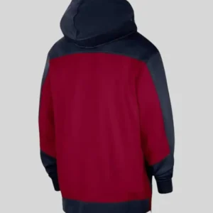Nike Authentic Denver Nuggets Blue and Burgundy Performance Full-Zip Hooded Jacket