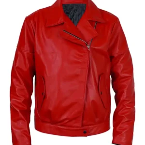 Paris Chris Brown 2026 Red Leather Jacket For Sale