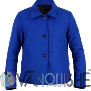 Patience S01 Patience Evans Blue Wool Jacket Front