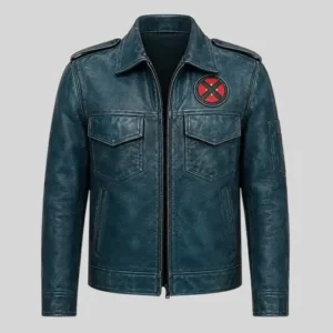 Patrick Stewart Movie Avengers Doomsday 2026 Professor X Charles Xavier Blue Leather Jacket