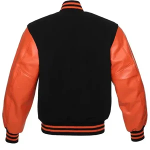 Personalize Halloween Black and Orange Varsity Jacket For Sale