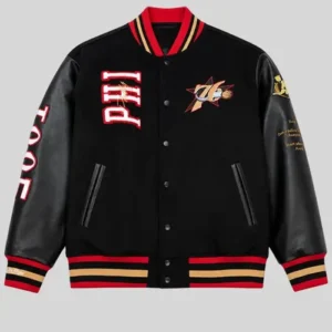 Philadelphia 76ers Black Hardwood Classics 76 Jacket