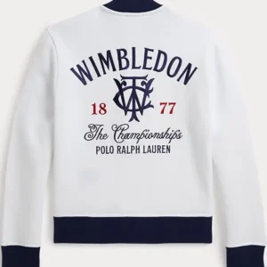 Polo Ralph Lauren x Wimbledon Championships 2026 Fleece Baseball Jacket White